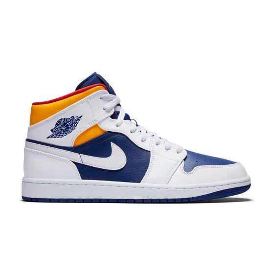 AIR JORDAN 1 MID ROYAL LASER BLUE/ORANGE (IMPORTADOS)