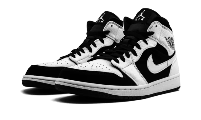 AIR JORDAN 1 MID WHITE BLACK TUXEDO (IMPORTADOS)