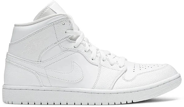 AIR JORDAN 1 MID TRIPLE WHITE (IMPORTADOS)