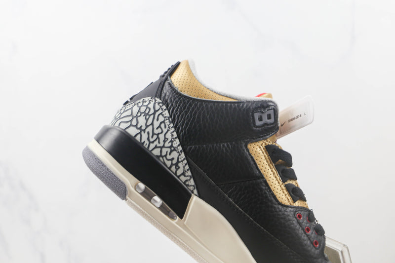 Air Jordan 3 Retro black gold burst crack (IMPORTADOS)