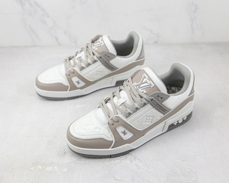 LOUIS VUITTON TRAINER LOW GREY WHITE (IMPORTADOS)