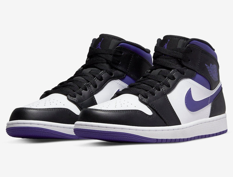 AIR JORDAN 1 MID WHITE BLACK PURPLE (IMPORTADOS)