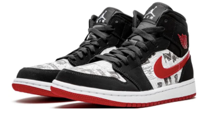 AIR JORDAN 1 MID SE NEWSPAPER (IMPORTADOS)