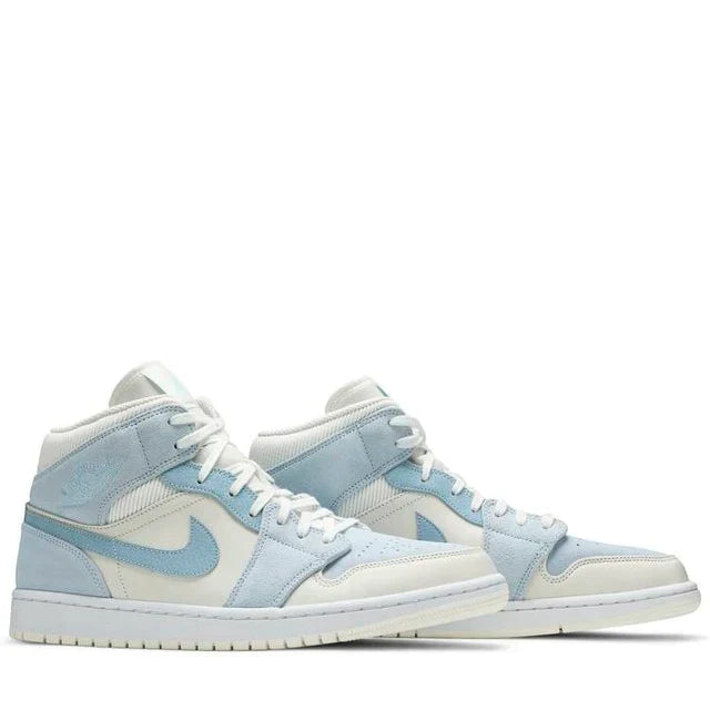 AIR JORDAN 1 MID SAIL LIGHT BLUE (IMPORTADOS)