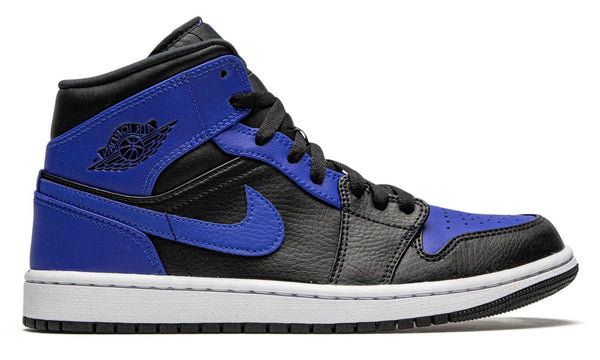 AIR JORDAN 1 MID BLACK HYPER ROYAL (IMPORTADOS)