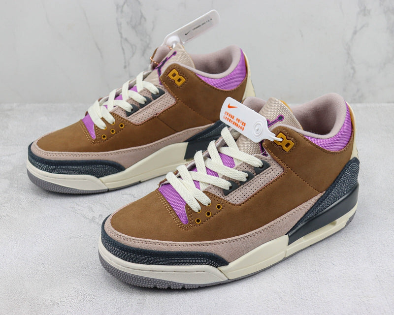 TENIS NIKE AIR JORDAN 3 RETRO "ARCHAEO BROWN” (IMPORTADO)