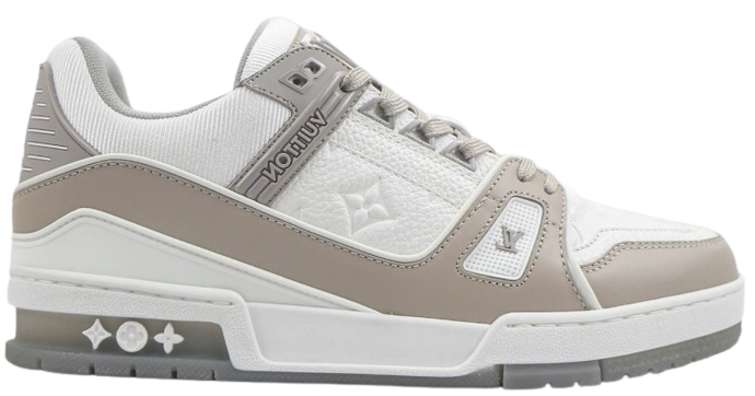 LOUIS VUITTON TRAINER LOW GREY WHITE (IMPORTADOS)