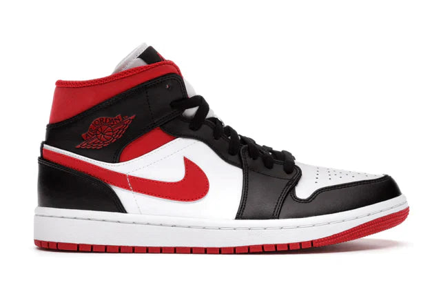 NIKE AIR JORDAN 1 MID BLACK E RED (PREMIUM)