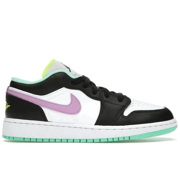 AIR JORDAN 1 LOW GREEN GLOW VIOLET SHOCK (IMPORTADOS)